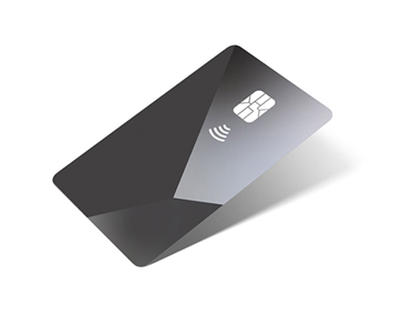 Front of Apple Card, titanium finish