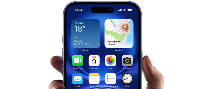 Die einfache, bedienfreundliche Oberfläche eines iPhone.