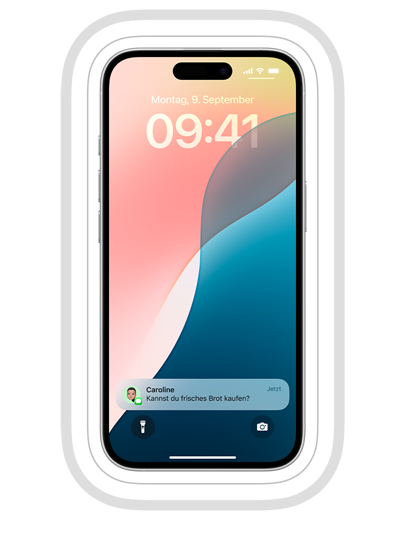 Ein iPhone vibriert, um eine Person über einen Hinweis zu informieren.
