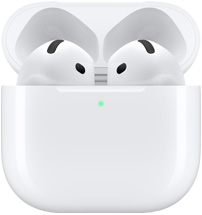 Bild av AirPods 4 sedda framifrån