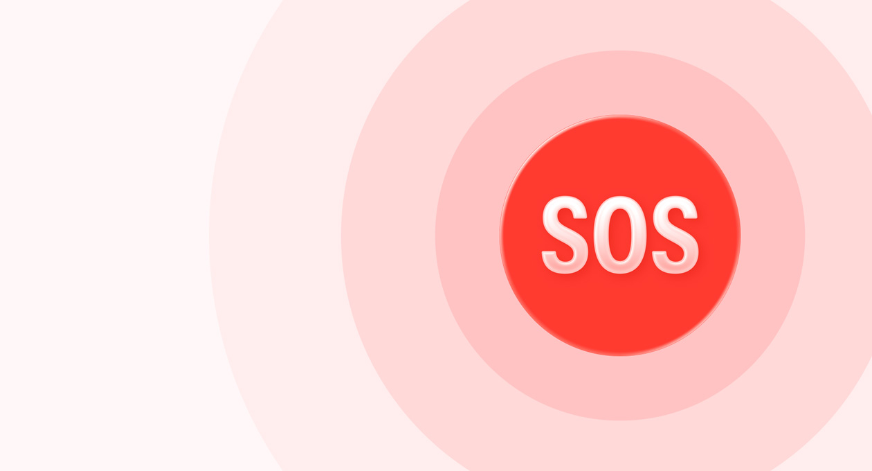 Icona SOS Rilevamento cadute