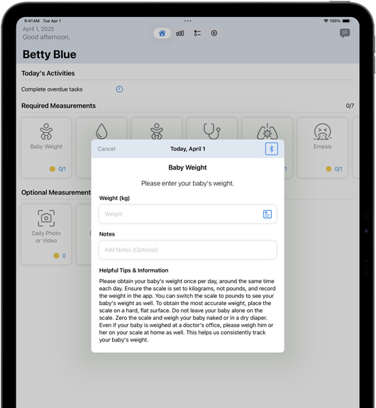 Phần mềm iPad hiển thị ứng dụng Locus Health.