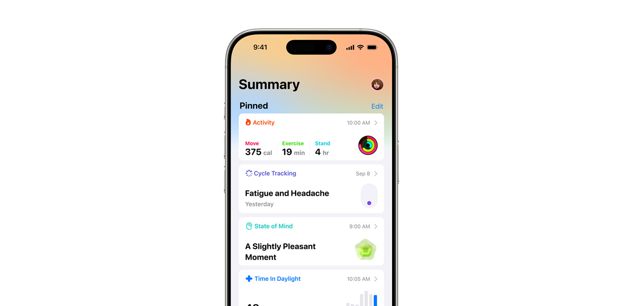 Ứng dụng Sức Khỏe của Apple trên iPhone.