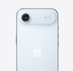 iPhone Air, Rückseite, Farbe Himmelblau, Fusion Hauptkamera-System in der Plattform oben