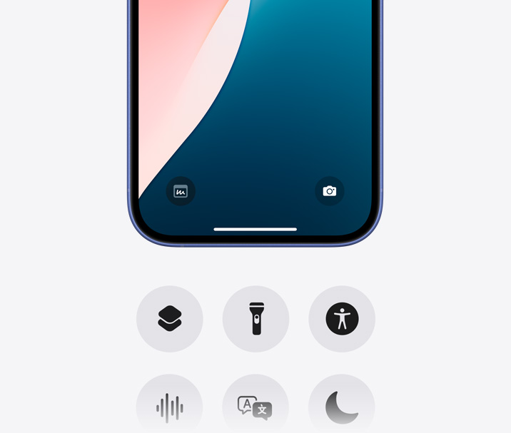 Zamknutá obrazovka na displeji iPhonu 16
