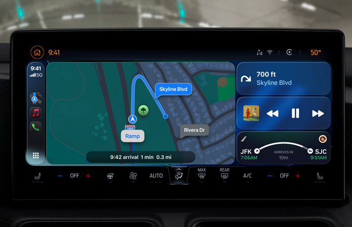 CarPlay en un vehículo en el que destaca su nuevo diseño