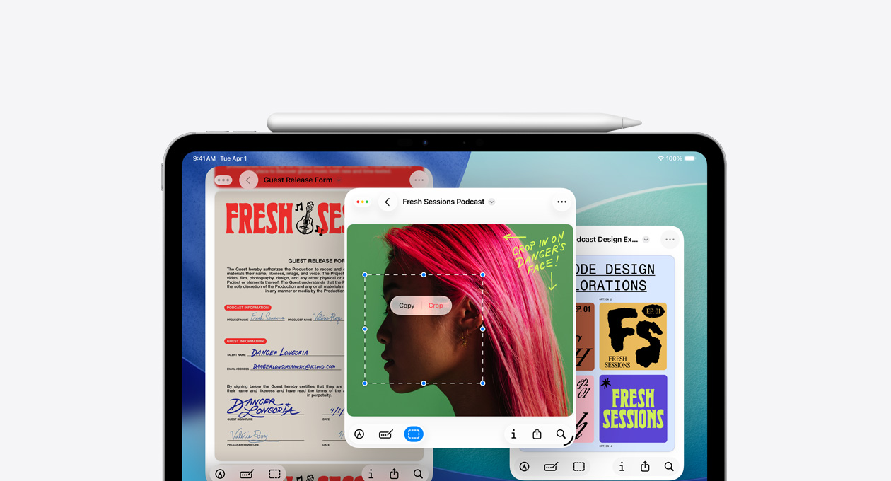 La nouvelle app Aperçu affichée sur un iPad