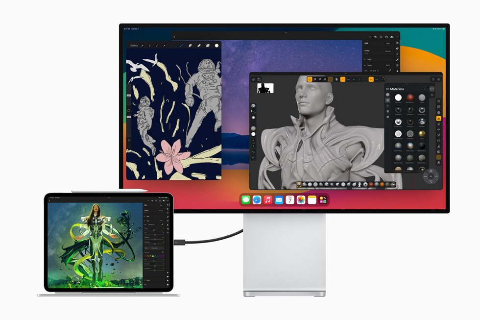 iPad Pro koblet til iMac.