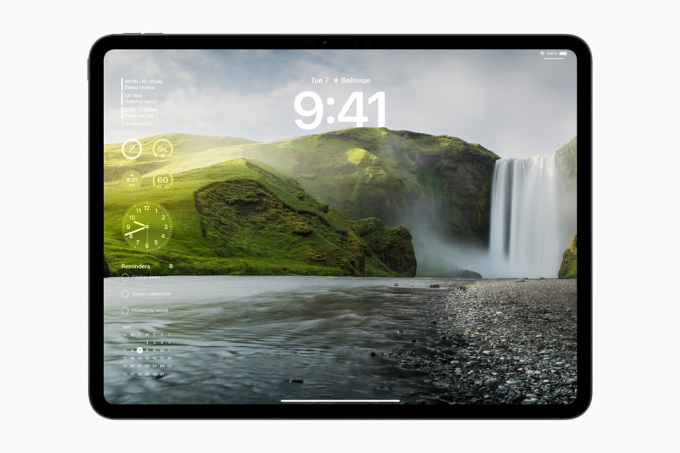 Låst skjerm på nye iPad Pro.