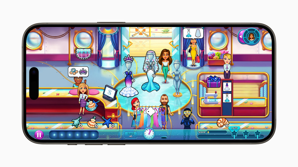 Experiencia de juego de Fabulous - Wedding Disaster+ en un iPhone 15 Pro.