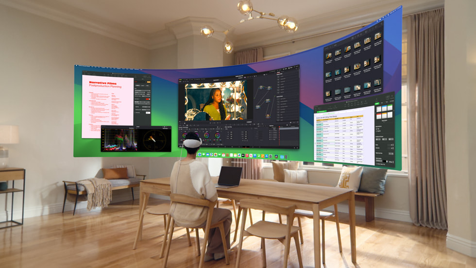 Nový větší Mac Virtual Display v systému visionOS 2
