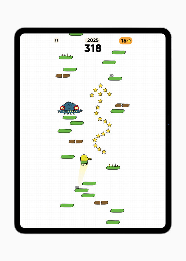 Doodle Jump 2+ de Lima Sky en un iPad Pro.