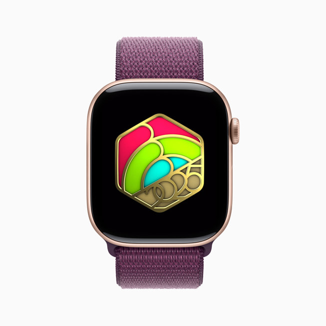 El premio de edición limitada de Fitness+ que se podrá conseguir en enero en un Apple Watch.