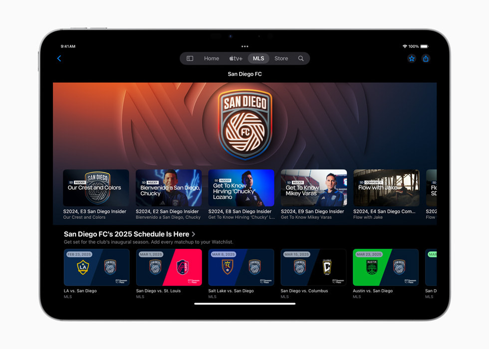 Sunday Night Soccer en un iPad.