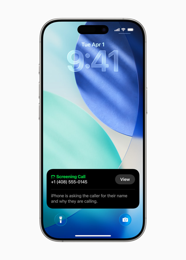 Hình ảnh tính năng Sàng Lọc Cuộc Gọi mới trên iPhone 16 Pro.