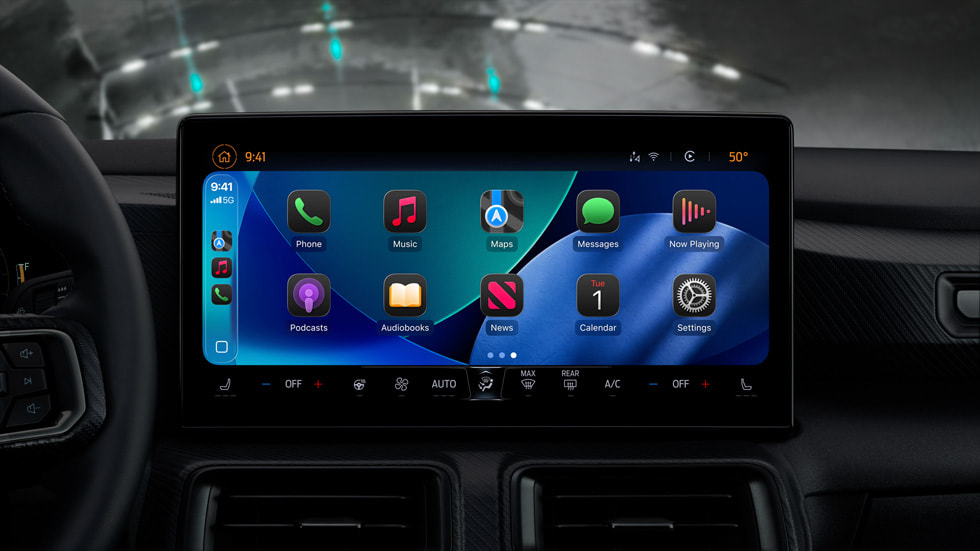 Hình ảnh chế độ tối trên CarPlay.