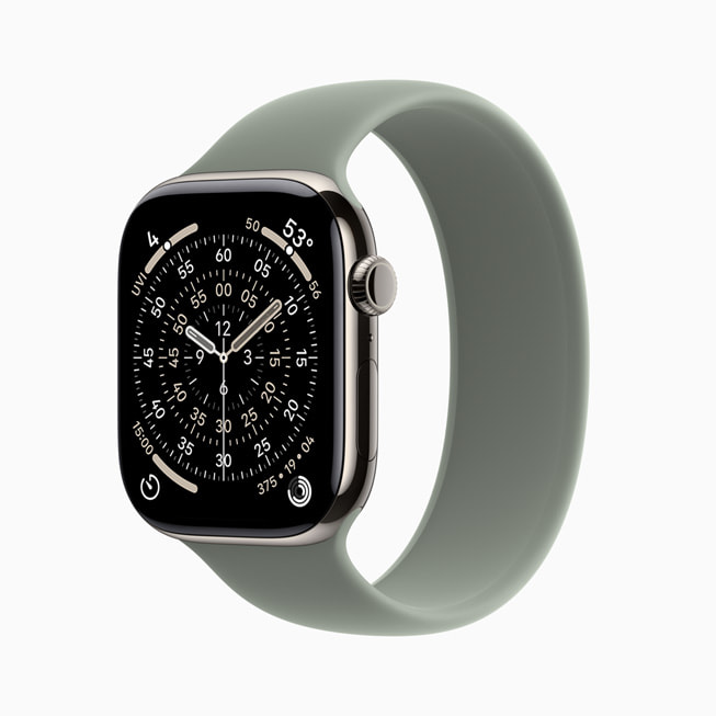 Apple Watch Series 11 is shown in titanium natural.