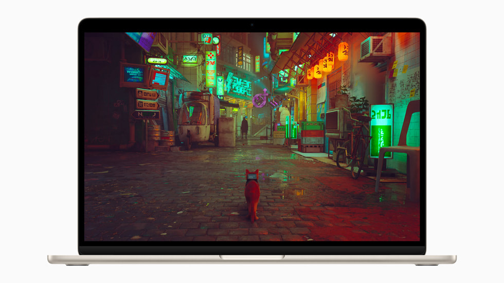 Spil vist på den nye 15" MacBook Air.