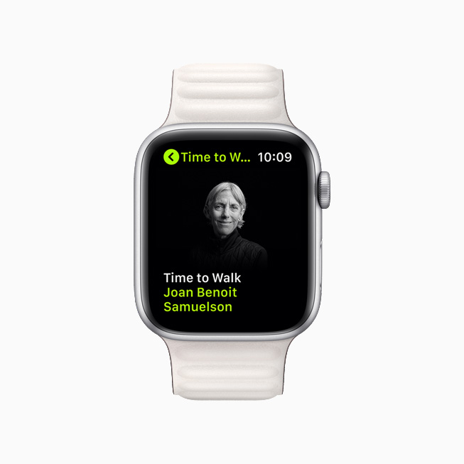 Joan Benoit Samuelson à l’honneur dans un nouvel épisode de Place à la marche, sur Apple Watch Series 6.