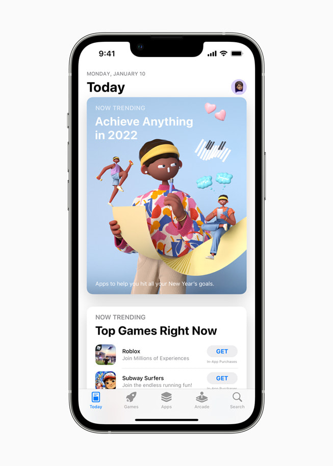 App Stores I dag-fane på iPhone 13 Pro.