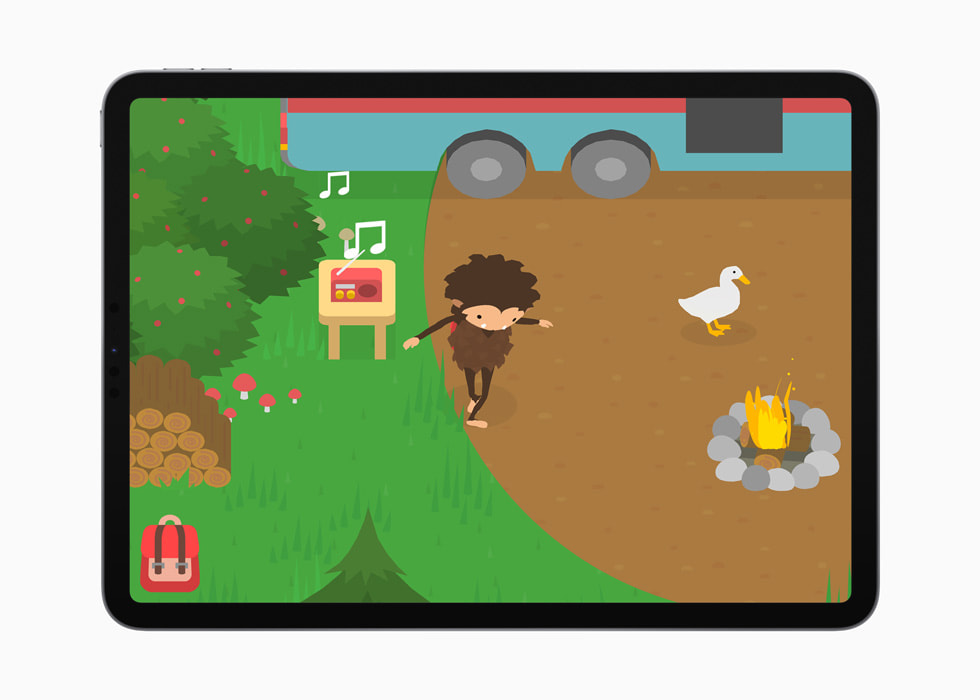 “Sneaky Sasquatch” fra Apple Arcade på iPad Pro.