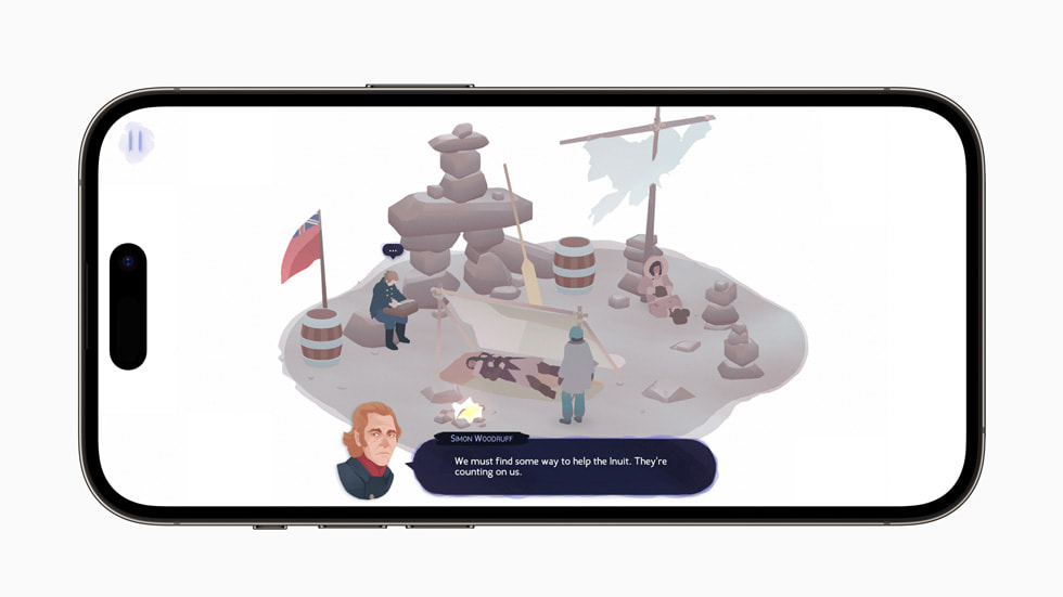 Et stillbilde fra Inua - A Story in Ice and Time, en prisvinnende app i Kulturell påvirkning-kategorien.