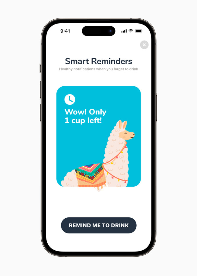 Et stillbilde fra Waterllama, en prisvinnende app i Kulturell påvirkning-kategorien.
