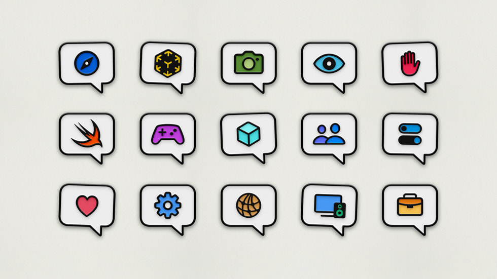 Illustratie van Apple symbolen en apps