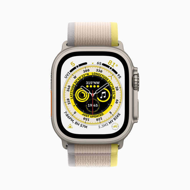 Veiviser-urskiven vises på nye Apple Watch Ultra.