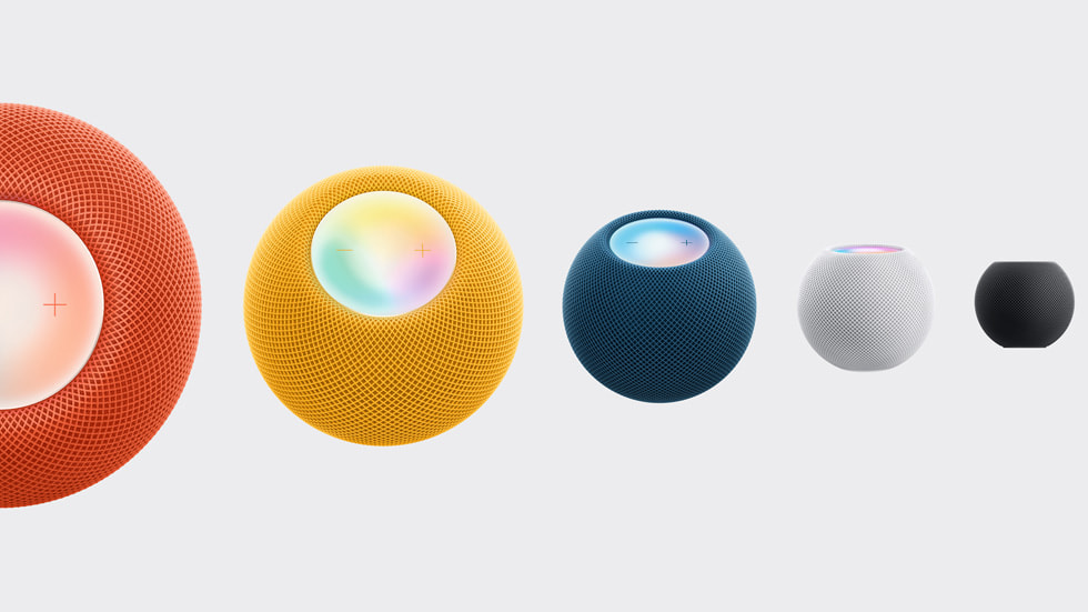 HomePod miniは5つのカラーで提供されます。