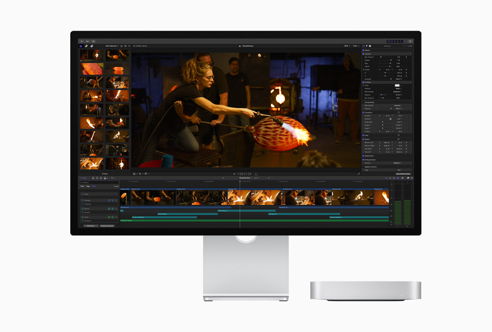 Final Cut Pro op Mac mini.
