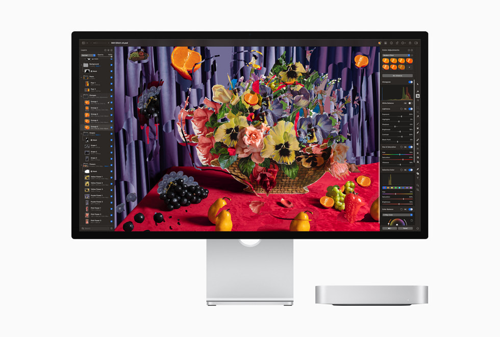 Pixelmator Pro op Mac mini.