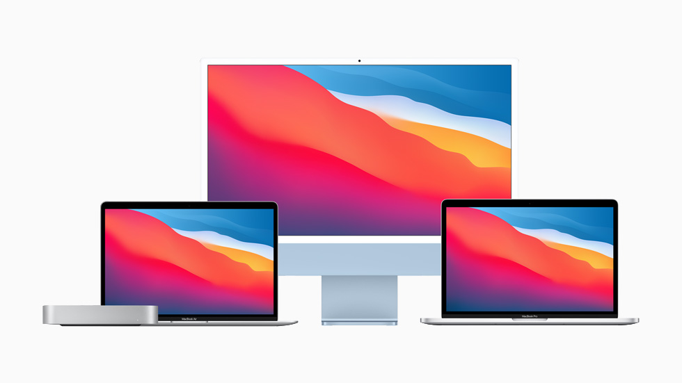 Yeni iMac, MacBook Air, 13 inç MacBook Pro ve Mac mini’den oluşan Mac ailesi.