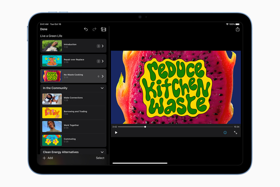 Videobewerking in iMovie op de nieuwe iPad.