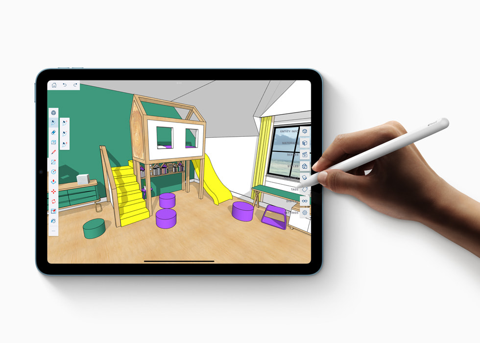 新しいiPad Air上でApple Pencilを使って描かれたイラスト。