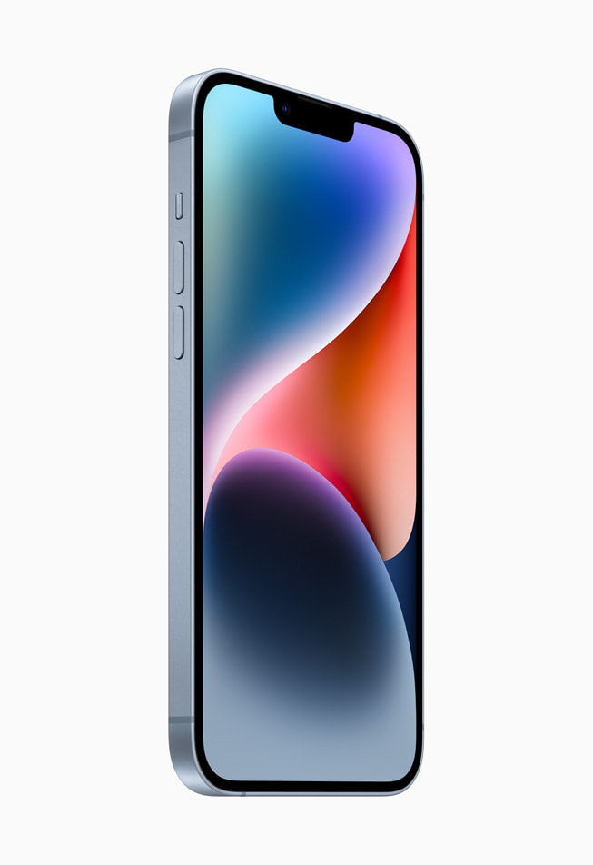 L’iPhone 14 Plus en finition bleu.