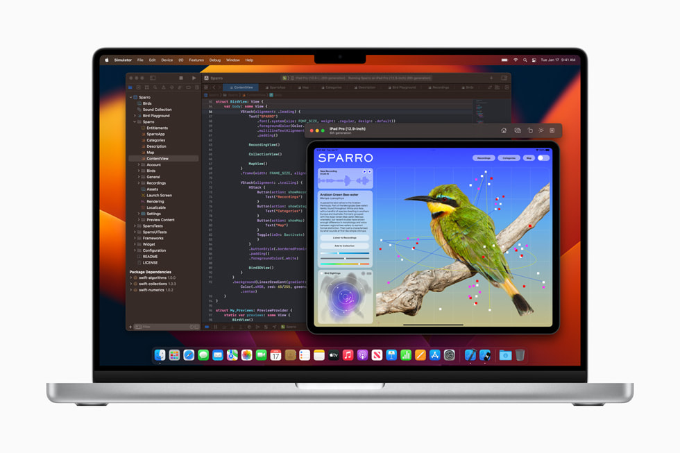 Xcode op een MacBook Pro met M2 Pro.