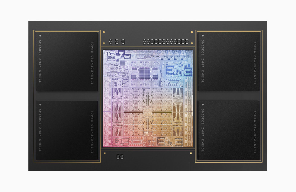 Den nye M1 Max-chip vises.
