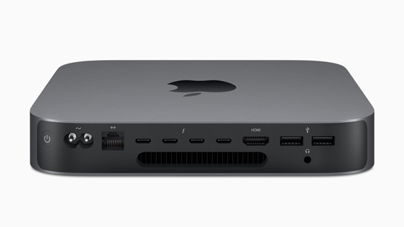 Photo des connecteurs du nouveau Mac mini.