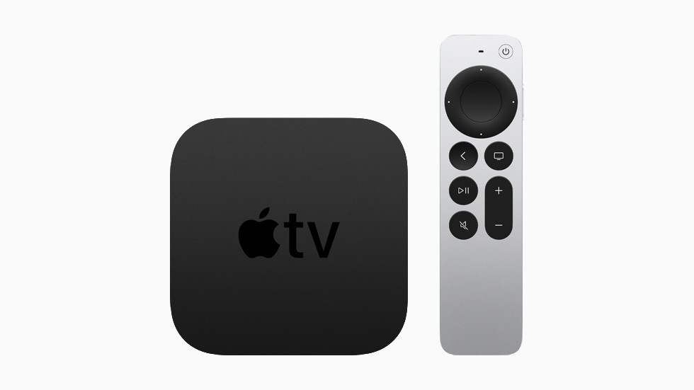 Apple TV Remote özellikli yeni Apple TV 4K.