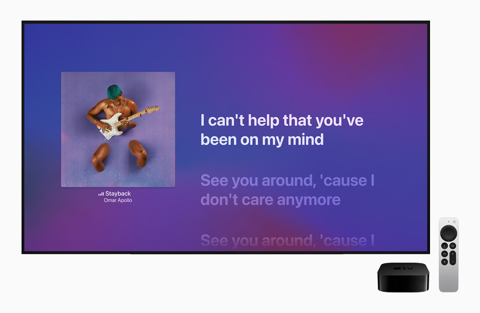 Apple Music Apple TV’de görüntüleniyor.