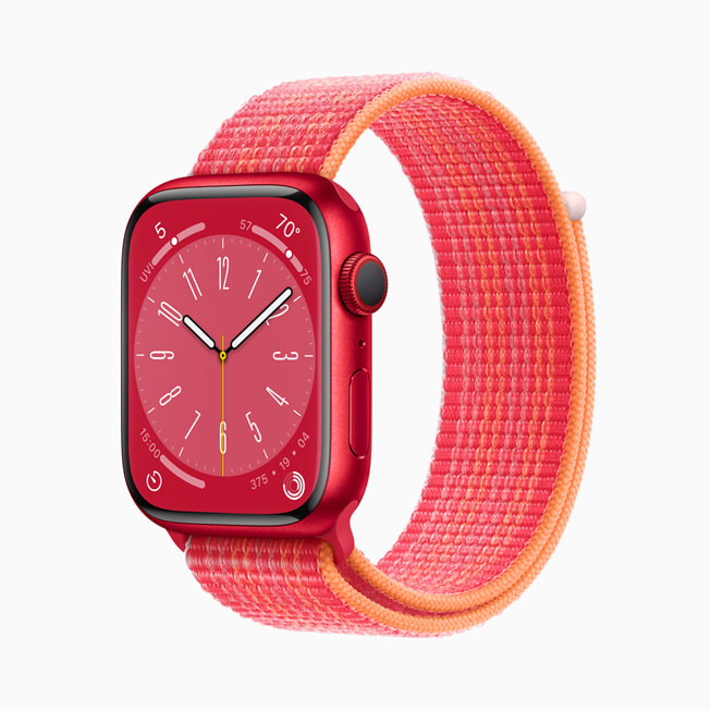 Nye Apple Watch Series 8 av aluminium i (PRODUCT)RED.