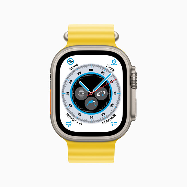 Apple Watch Ultra 顯示《Oceanic+》app 的複雜功能。