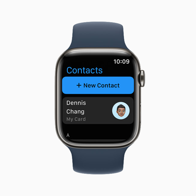 TKTKApple Watch Series 7 viser Kontakter-appen i watchOS 8.