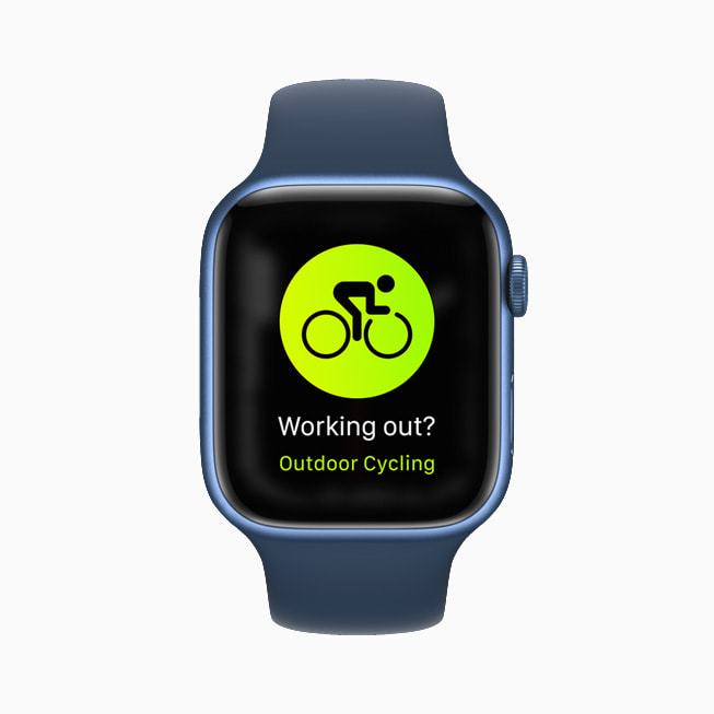 Appen Træning med træningstypen pilates vist på Apple Watch Series 7 i watchOS 8.