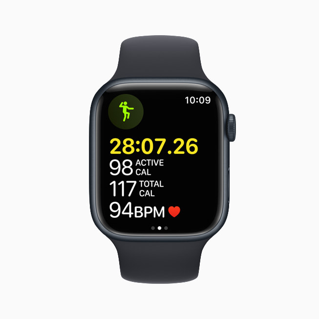 Appen Træning vist på Apple Watch Series 7 i watchOS 8.