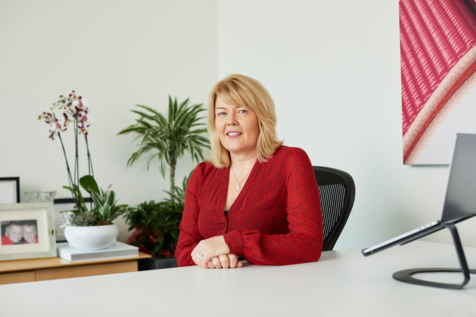 Cathy Kearney au campus Apple de Cork, en Irlande.