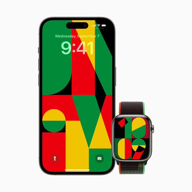 De nieuwe Unity-achtergrond op iPhone en Apple Watch. 