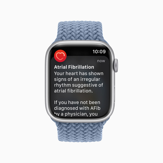 Atrieflimmer, varsling om ujevn hjerterytme på Apple Watch Series 8.