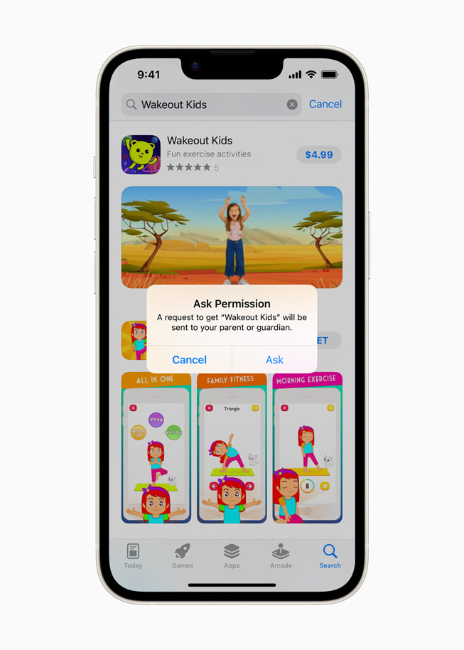 Solicitar la Compra se muestra en un iPhone.